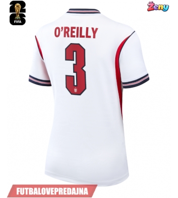 Lacne Ženy Futbalové dres Anglicko Nico O'Reilly #3 MS 2026 Krátky Rukáv - Domáci